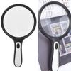 Лупа со светодиодной подсветкой, ручная лупа для чтения для пожилых