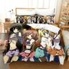 Anime Student Council's Discretion Bedding Set Printed Bed Set With Pillowcase Duvet Cover Soft Queen King Size Bedclothes Home