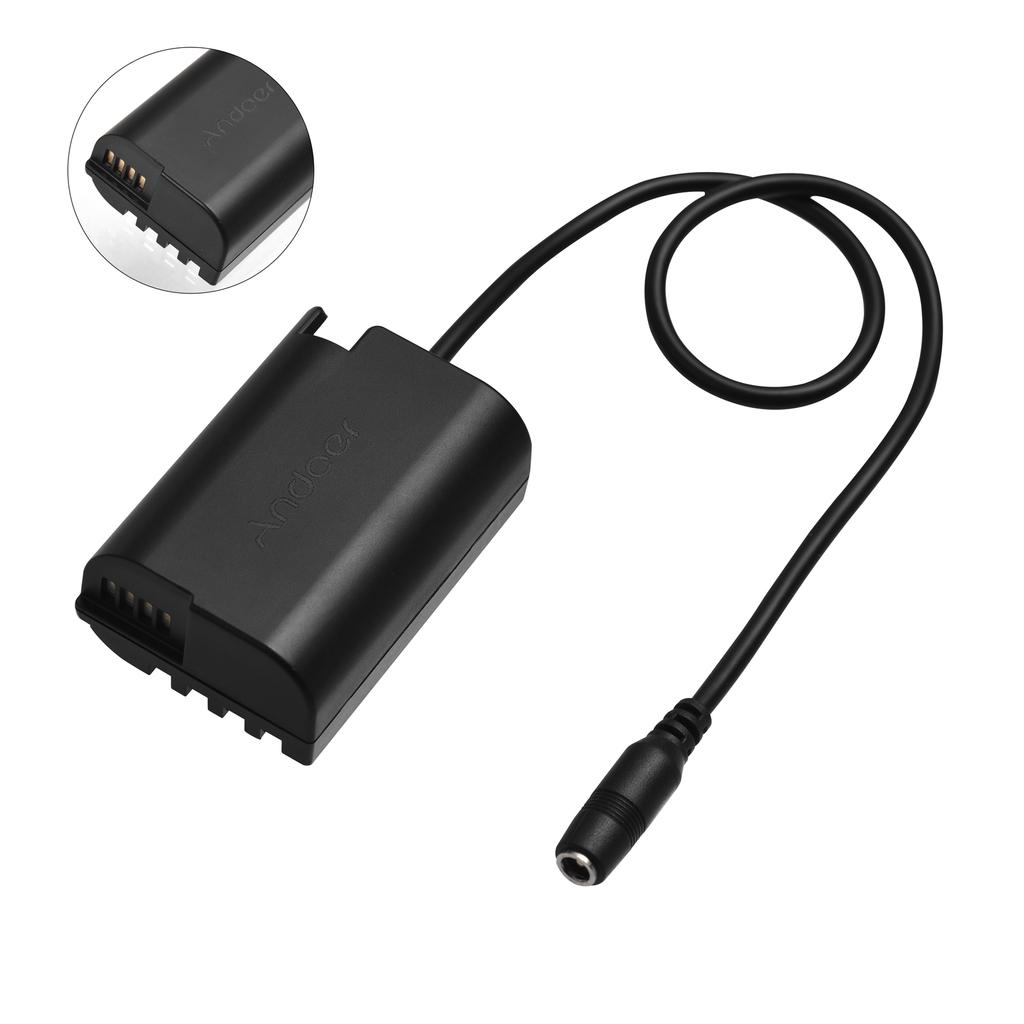 Andoer DMW-DCC17 Адаптер переменного тока DMW-BLK22 Комплект переходников постоянного тока для фиктивной батареи, сменный аксессуар для