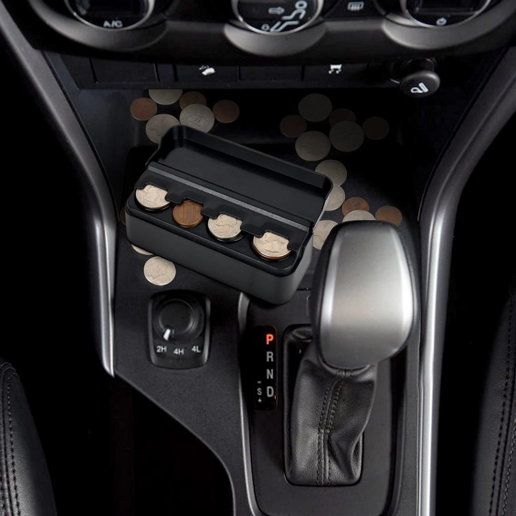 Держатель монет для автомобиля. Органайзер для сдачи монет. Совместим с монетами разных размеров. Держатель для крепления на приборной панели. Подходит для большинства автомобилей.