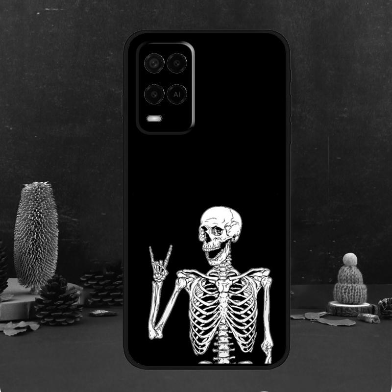Чехол-череп в стиле Rock and Roll для Oppo A5 Pro A6 A15 A18 A38 A58 A78 A98 A54 A74 A94 A17 A57 A80 A60 A40 A16 A76 A96