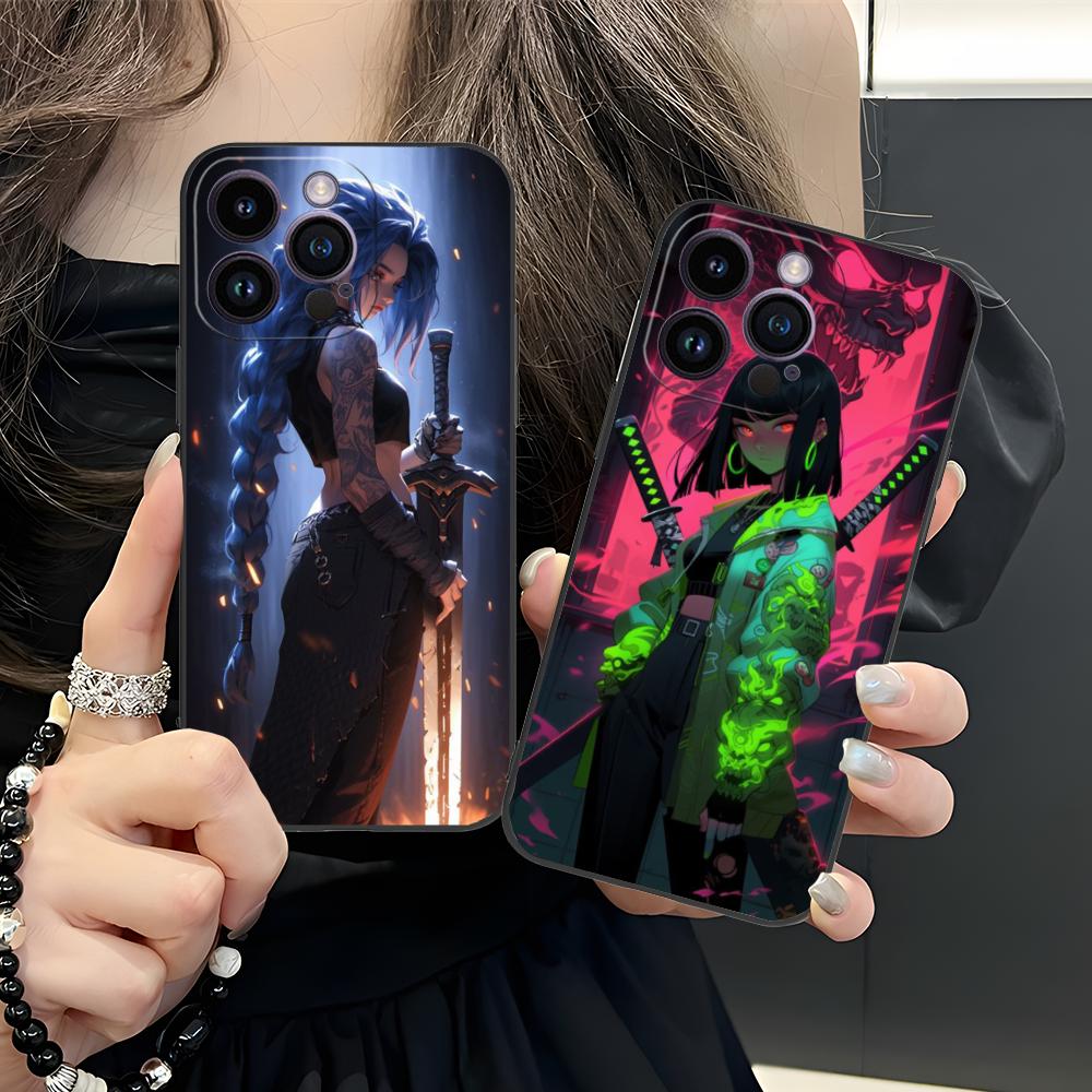 Чехол для мобильного телефона с аниме-девушкой для iPhone 17 16 15 14 13 12 11 X XR XS 8 7 Air Pro Max Plus Mini Цветной чехол Красивый