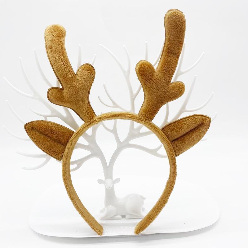 Christmas Reindeer Antler Headband: Plush, Fairy Mori Style for Kids & Adults