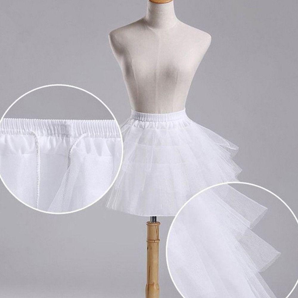 White Underskirt Crinoline A-line Shape Ball Gown Petticoats Fashion Flower Dress Accessories