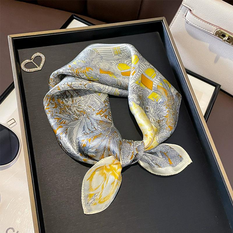 Новый 100% Натуральный Шарф из Натурального Шелка Женский Платок Бандана Квадратные Шарфы Палантин Косынка Тутовый Весенняя Мода Роскошный Высокое Качество Хиджаб