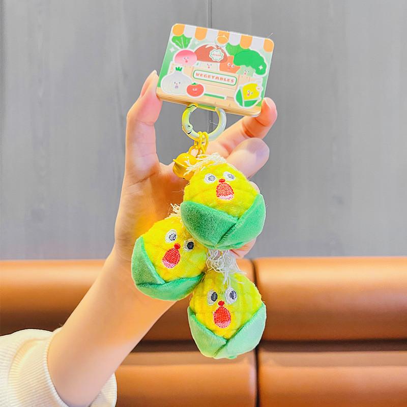 Очаровательный плюшевый брелок в виде овоща с дизайном эмодзи крика для милых аксессуаров