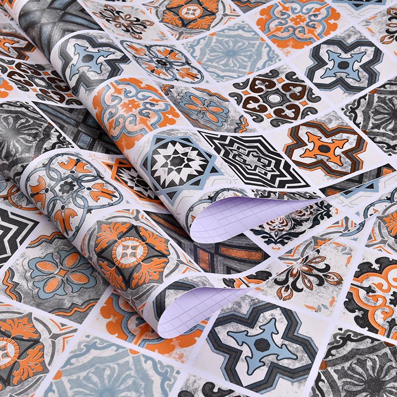 Водонепроницаемые Нескользящие Наклейки на Пол для Кухни и Ванной Комнаты - Утолщенные Самоклеящиеся Виниловые Наклейки для Плитки для Балкона