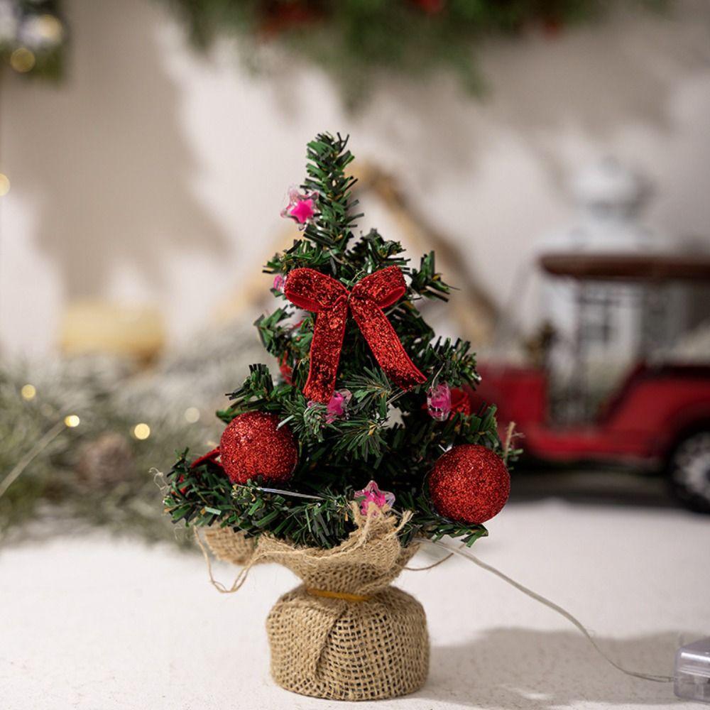 Мини Настольные Елочные Украшения 20см Искусственная Рождественская Сосна Домашний Рождественский Декор