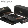 Kingseven Retro Black Walnut Sunglasses Wood Polarized Sunglasses Men's Glasses Handmade UV400 Protection Eyewear
