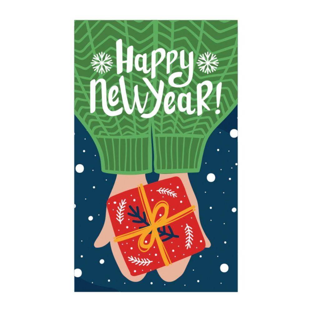 50 шт. Вкладыш Открытка для поздравлений 5,4*9 см Открытка для заметок Подарок Рождественские открытки С Рождеством