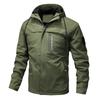 2026 Winter Mens Plus Size Fleece Hooded Jacket Outdoor Casual Windbreaker
