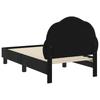 Kids Bed Frame with Headboard Black 70 x 140 cm Velvet