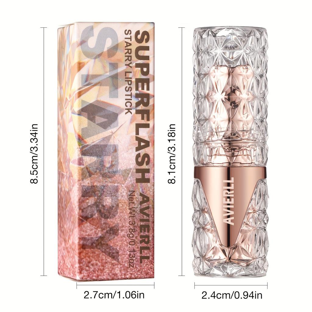 Shimmering Lipstick Long-Lasting Waterproof Lipstick Smooth Texture Full Coverage Glitter Lipstick Available In Black Golden Red Pink Lip Makeup