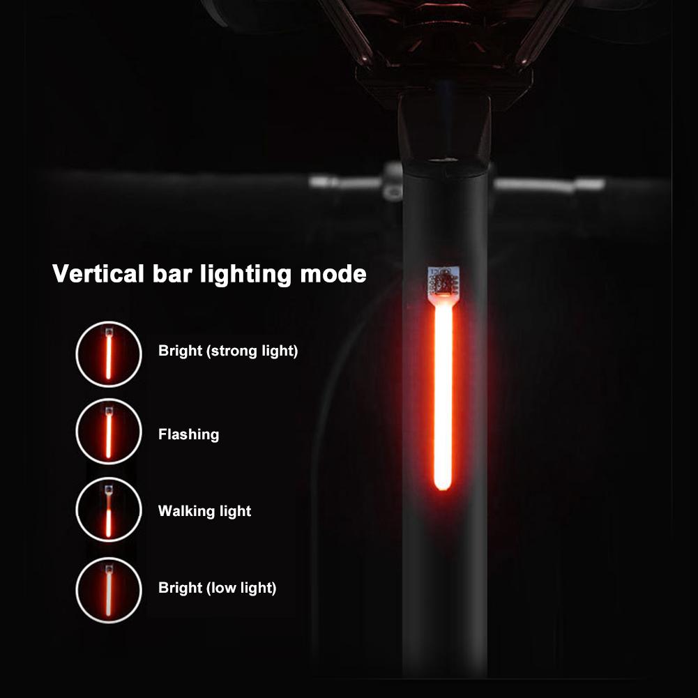 Светодиодные сигнальные огни Тип C Перезаряжаемый задний фонарь для велосипеда Несколько режимов света Задний фонарь для велосипеда Креативный для всех велосипедов