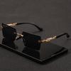 1pc Rimless Sunglasses Rectangle Women Men Shades Small Square Sun Glasses For Female Male Beach Vacation Travel Eyewear