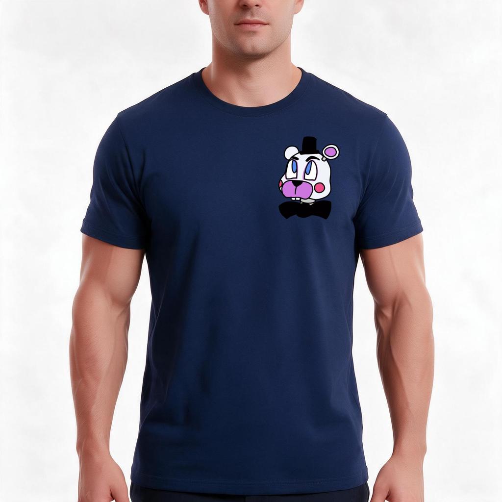 Helpy Bear Tshirt Summer Casual Cotton Tee Oversized Streetwear Tops Vintage Graphic Print Loose Fit Short Sleeve