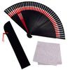 Fan Fan Set with Double Red [Osaka Choseido] Fan, Men's, Fashionable, Business, Bag, Holder, Handkerchief,