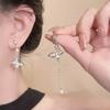 1Pair Elegant Cute Butterfly Dangle Earrings For Women Girls Luxury Asymmetric Butterfly Tassels Earrings Jewelry Gifts