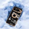 For Google Pixel 9 Pro XL Case with Astronaut Ring Kickstand 6D Electroplating TPU Phone Cover