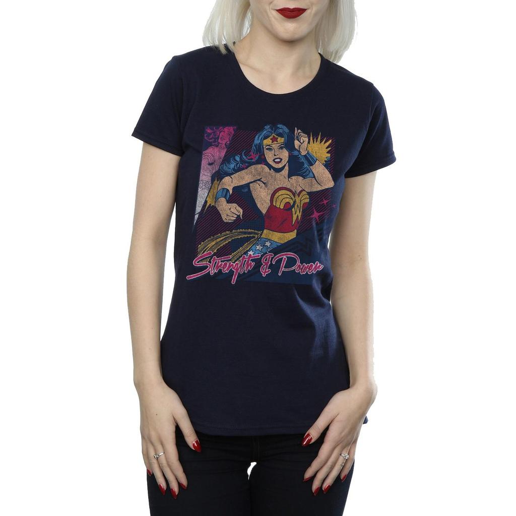 Wonder Woman Хлопковая футболка для женщин/девушек Сила и Мощь