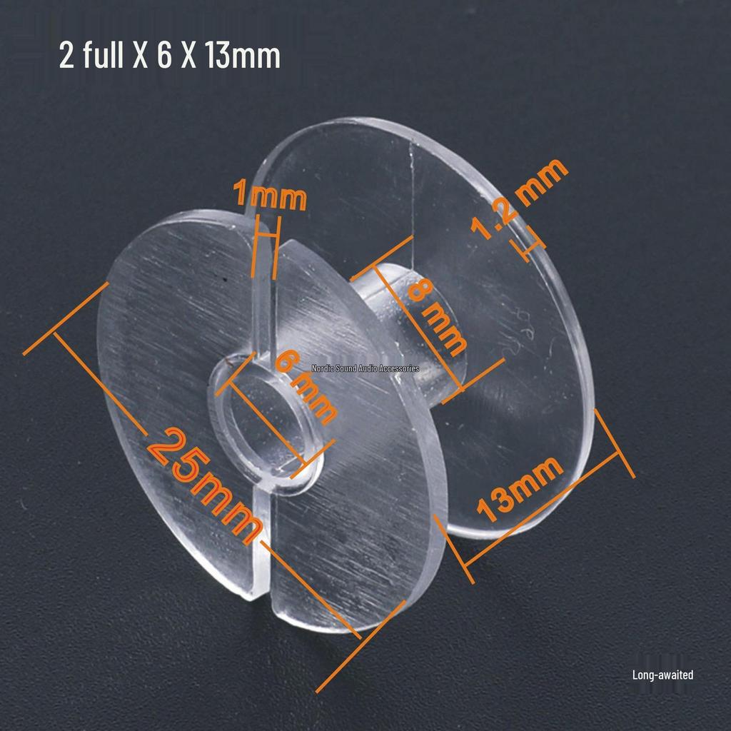 Clear Round Skeleton Plastic Spool Audio Accessory Crossover Hollow Inductor Bobbin Holder