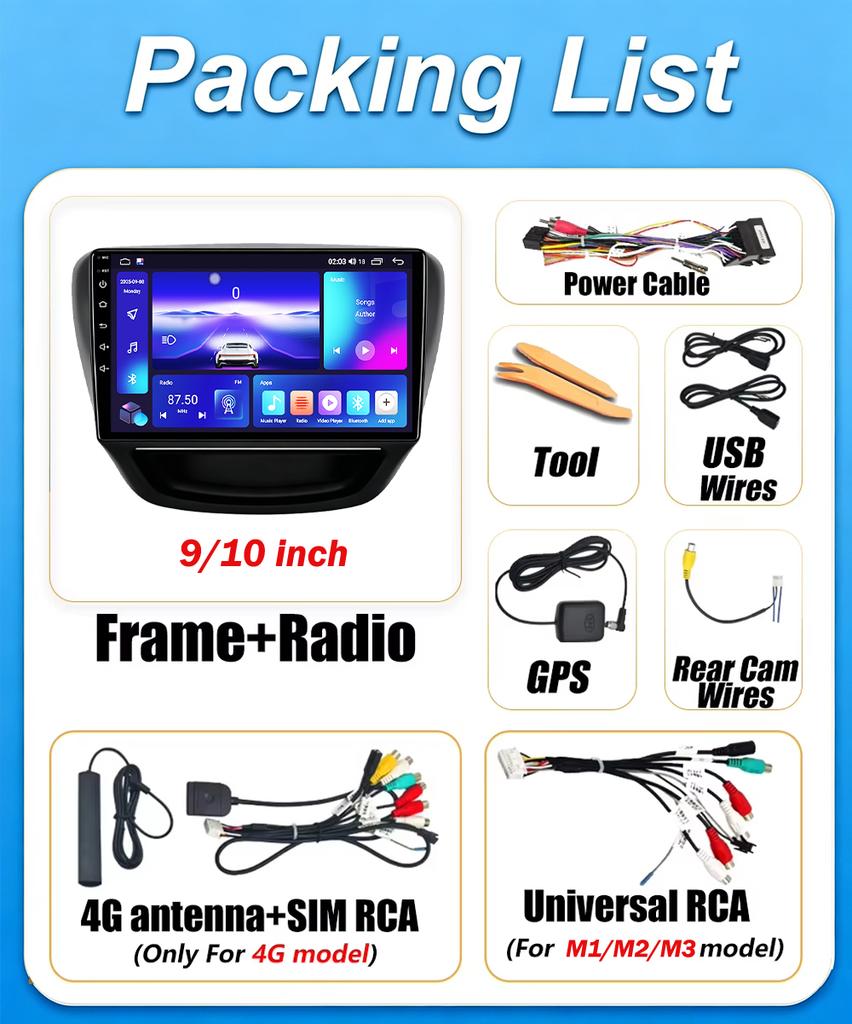 Android 16 For Chevrolet CAVALIER 2016-2019 Car Radio Stereo Head Unit Multimedia Video Player Mirror Link Touch Screen 8 Core