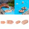 Garden Ornament Mini Boat Ocean Beach Aegean Sea Resin Fairy Dollhouse DéCor