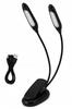 14 LED clip lamp for reading books, double night USB