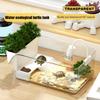 Small Turtle Tank Reptile Terrarium Pet Reptile Habitat Crab Tank Tortoise Breeding Box Home Office Desktop Decoration Fish Tank