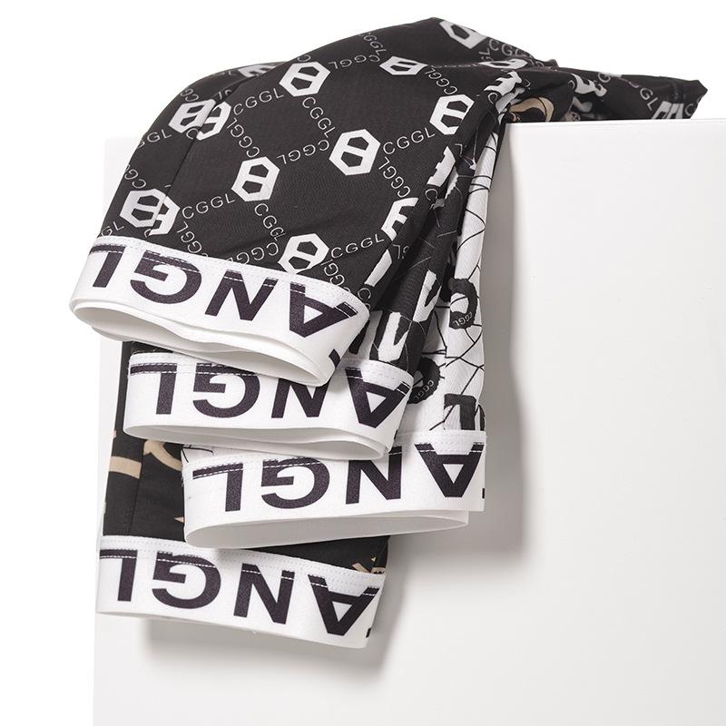 Мужские брюки с буквенным узором на плоской подошве