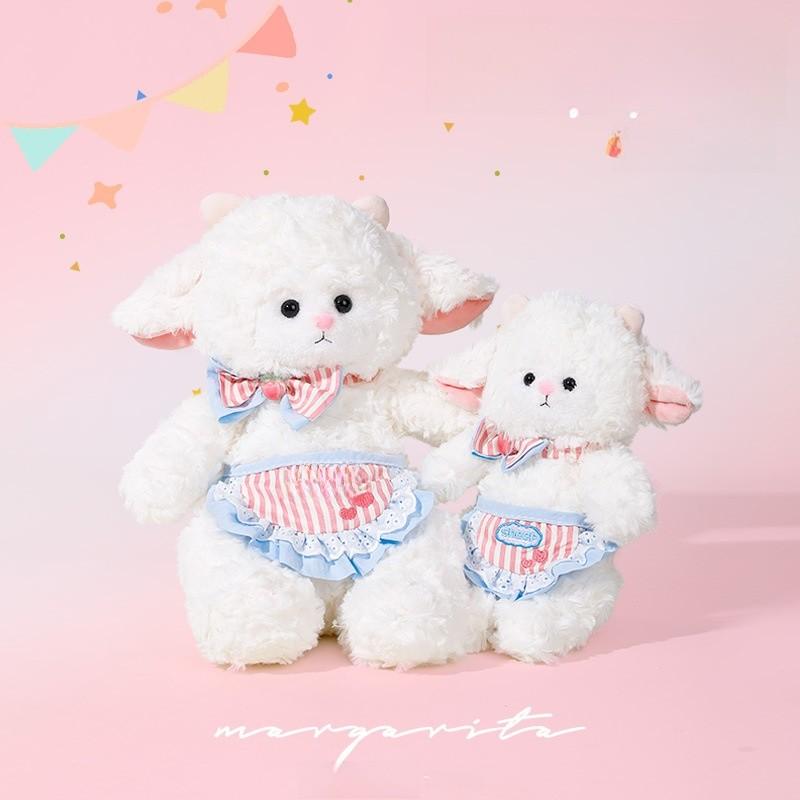 Овечка Мягкая Плюшевая Игрушка Чучело Животное Мультяшный Стиль Подарок для Детей Коллекция
