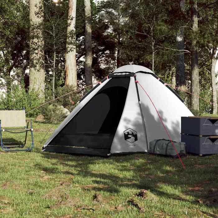 VidaXL Tente de camping à dôme 4 personnes tissu occultant imperméable, tente, abri de camping, abri de jardin, tente de 94772