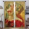 Альфонс Муха Домашний интерьер Шторы для гостиной Шторные шторы Жалюзи Перегородка Тюль для спальни Украшение на Хэллоуин