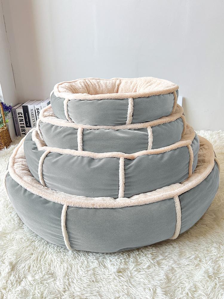 Winter Warm Modern Comfortable Solid Anti-Slip Dog Bed for Small Medium Dogs with Heated Pet Mat and Cushion