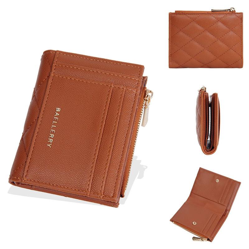 Baellerry Женские модные складные кошельки из кожи, держатель для карт для дам, денежные сумки