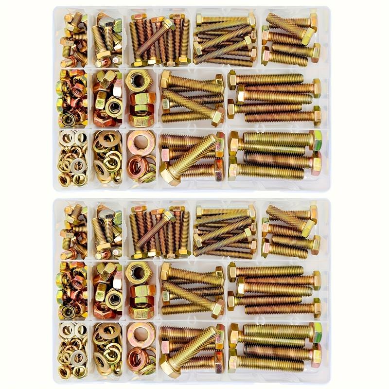 236pcs M6 M8 M10 Heavy Duty Bolts And Nuts Assortment Kit Grade 8.8 Alloy Steel Hex Screws Nuts & Washers Kit