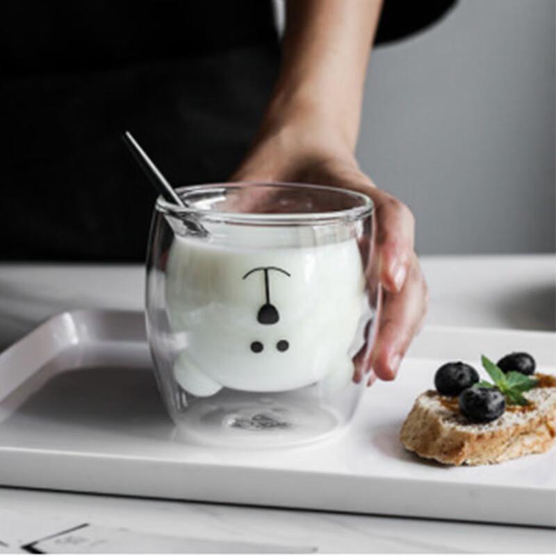 Shengfuyuan Детская стеклянная бутылка для воды с мультяшным медведем
