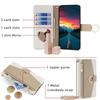 For Xiaomi Redmi 15C 4G (Global) (171mm)/Poco C85 4G (171mm) Case Mirror Wallet Leather Phone Cover with Chain Shoulder Strap