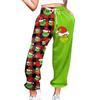 Женские повседневные модные рождественские принтованные повседневные спортивные брюки с эластичной талией и завязками на шнурке