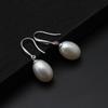 Real Freshwater Gray Pearl Earrings For Women ,Wedding 925 Sterling Silver Jewelry Black Natural Pearl Earring Girl Birthday Gift