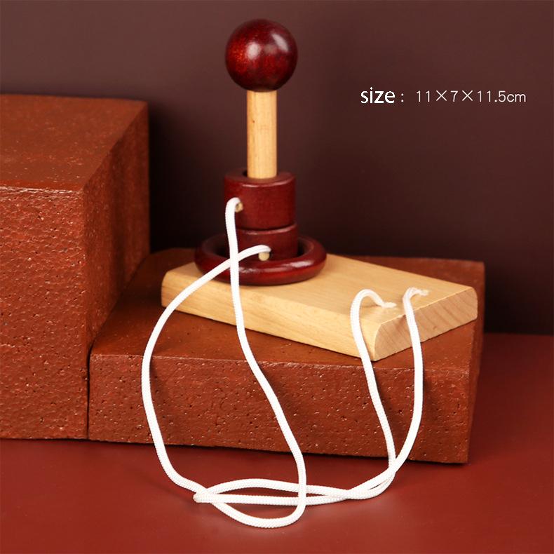 Деревянные игрушки для снятия стресса «Разблокируй», головоломка «Замок Лубана», игрушки для распутывания, головоломка с петлей из веревки, развивающая игра для взрослых и детей