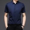 New Summer Casual Polo Collar Summer Solid Color Short Sleeve Slim Fit Youth Thin Men's Shirt