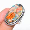 Spiny Oyster Gemstone Handmade 925 Sterling Silver Jewelry Ring Size 7 i5B50