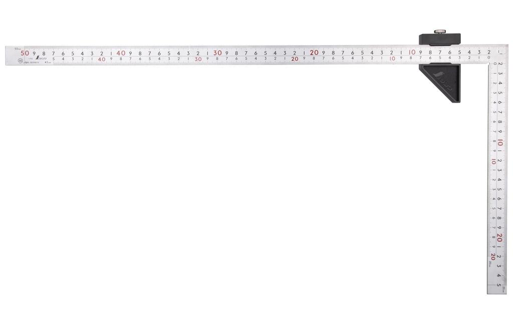 Shinwa Sokutei Curved Measurement, Thick Wide, Silver, 50cm, Same Size On Both Sides, 8 Step Scale, Stopper for Curved Measurement JIS 12443