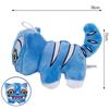 Scary Cute Blue Monster Cat Plush Toy Custom  Stuffed Animal Decoration 10cm Plush Keychain
