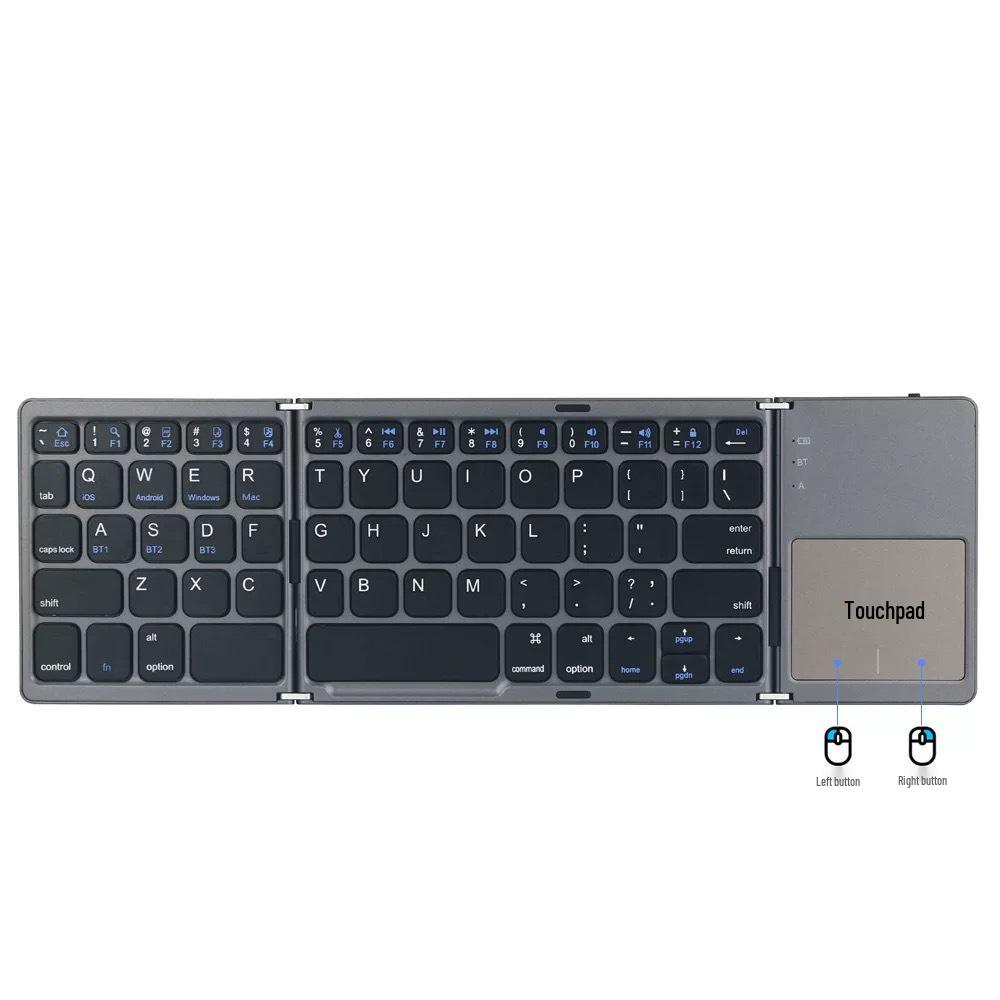 B033 Plus Портативная складная Bluetooth-клавиатура с бесшумным нажатием для планшетов, телефонов и ноутбуков.