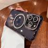 Модный блестящий прозрачный чехол для телефона с бриллиантами для iPhone 15 14 13 12 11 Pro Max 15 Plus с магнитным чехлом для беспроводной зарядки Magsafe
