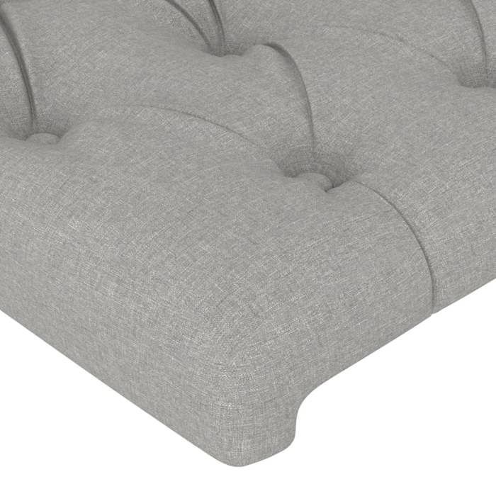 Tête de lit - Maison Exclusive - Gris clair - 160 x 7 x 118/128 cm - Hauteur réglable