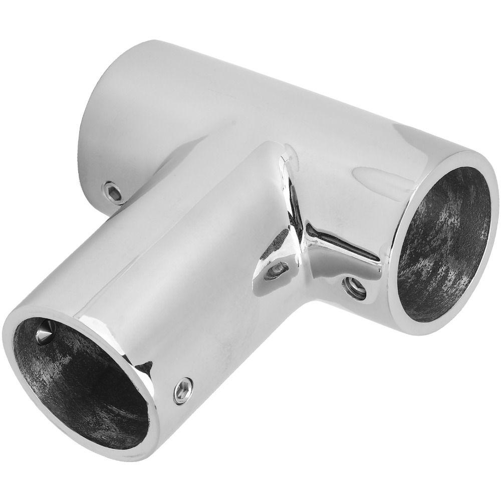 Polished Pipe Connector 90 Degree Marine Pipe Connectors Marine Yacht Boat Deck Railing