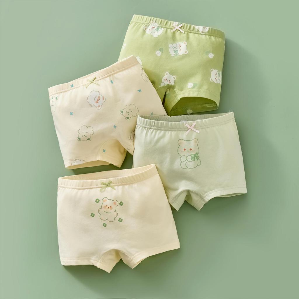 Детские хлопковые антибактериальные шорты-боксеры с рисунком среднего и большого размера для девочек